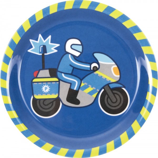 Die Spiegelburg Melamin-Teller Polizei (Wenn ich mal groß bin)