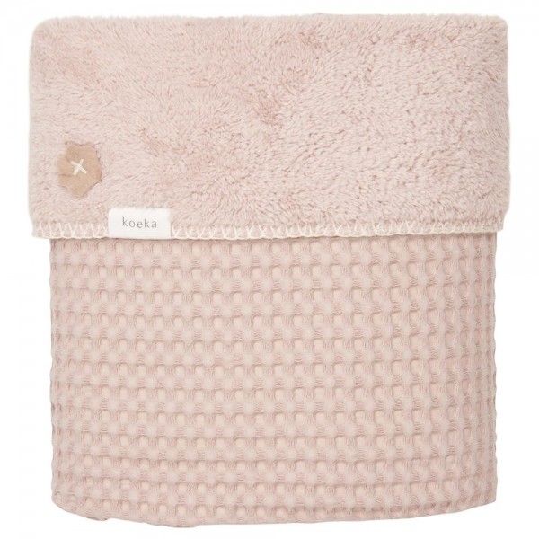 Koeka Babydecke Waffel/Teddy Oslo 100x75 grey pink/grey pink