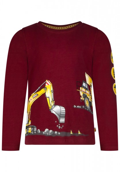 SALT AND PEPPER Boys Sweatshirt Print Digger merlot red