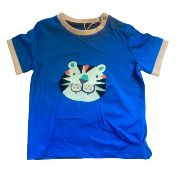 TOM TAILOR Baby T- Shirt mit Tiger- Print, hellblau, unifarben mit Print, Gr.86