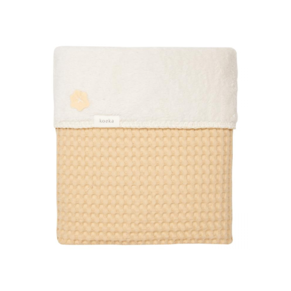 Koeka Babydecke Waffel/Teddy Oslo 100x75 sahara/pebble