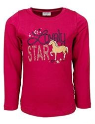 SALT AND PEPPER Girls LS EMB Horse berry