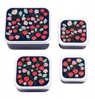 Lunchbox / 4er Set / Erdbeeren Lunchbox / 4er Set / Erdbeeren